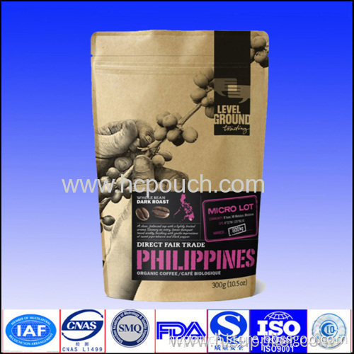 Stand Up Kraft Paper Bag For Tea Packaging